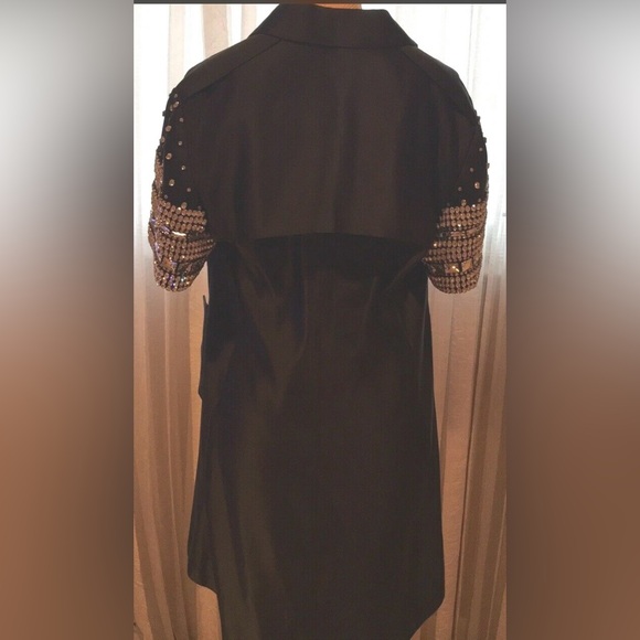 Thomas Wylde runways tuxedo long silk jacket, M - Picture 15 of 15